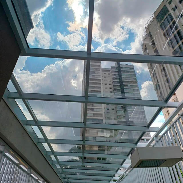 Cobertura de Vidro Área Externa em São Paulo